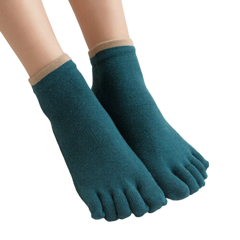 GROUNDED Ankle Toe Grip Socks Forest Green